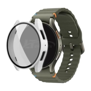 Imagem de Capa Rígida com Pelicula de Vidro Integrada LTimports compativel com Galaxy Watch 7 44mm Sm-L310 Bt e Sm-L315 Lte (LT-Branco)