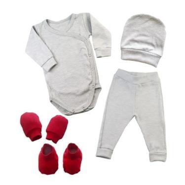 Imagem de Kit Enxoval Recém Nascido Maternidade Conjuntos Suedine Kimono - Rovid