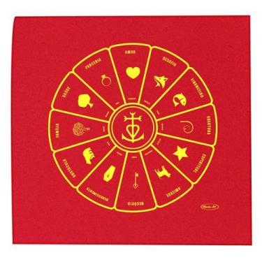 Imagem de Toalha Cigana Tarô Cigano Vermelha com Brilho Esotérico 70CM - Mandala