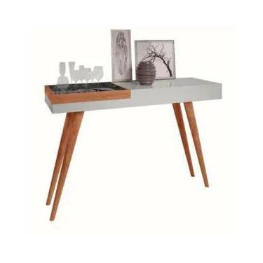 Imagem de Aparador Decorativo Mila Laqueado Com Bandeja Espelhada - Luka Decor