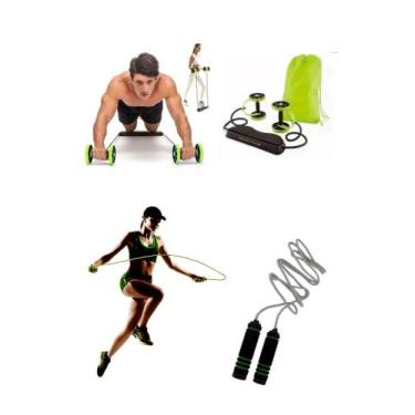 Imagem de CORDA + RODA COM ELASTICO PARA EXERCICIOS FUNCIONAL ACADEMIA Exercício