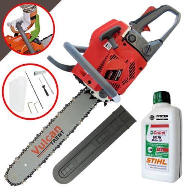 Imagem de Motosserra á Gasolina Vulcan VSL550P 2T 55CC 3CV Com Sabre de 18"+ Óle