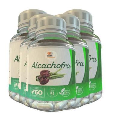 Imagem de Alcachofra - 60 Cáps 500mg Kit Com 5 Potes - lider vendas