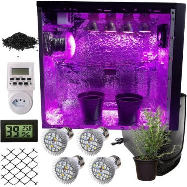 Imagem de Micro Estufa Cultivo Indoor Full Spectrum Irrigação Pc Grow Completa -