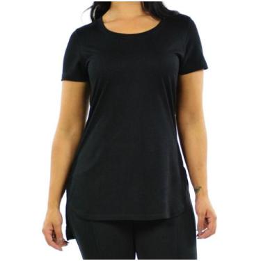 Imagem de Kit 4 Blusas Mullet Gola Redonda Feminino - Vesttuario, M, Preto, Bran