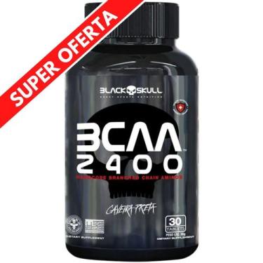 Imagem de BCAA 2400 Black Skull Suplemento de aminoácidos 30 Caps L-Leucina, L-I