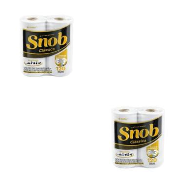 Imagem de Kit de 2 Pacotes de Papel Toalha Snob para cozinha com 2 rolos