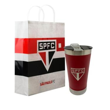 Imagem de Copo Térmico 500Ml c/ Abridor e Sacola Presente São Paulo - Cebola e T