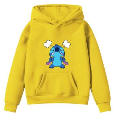 Imagem de Moletom Infantil Angry Sti-tch Bravo Desenho Infância Bolso Canguru co