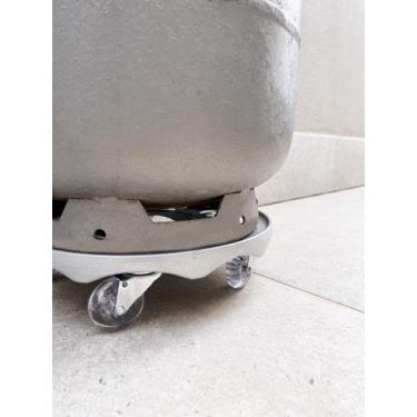 Imagem de Suporte De Vaso Redondo Com Rodas Gel 30cm Alumínio Fundido - Modelaçã