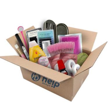 Imagem de Kit Alongamento de Cílios Volume Brasileiro e Fio a Fio - N 5 - Helpbe