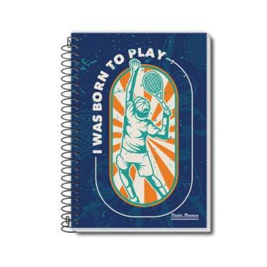 Imagem de Caderno Pauta Branca pequeno rox espiral 48 folhas