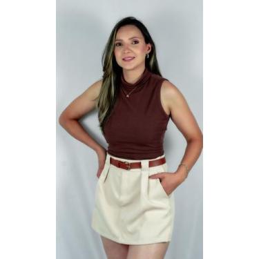 Imagem de Conjunto Feminino Short Saia e Cropped Regata Estiloso e Elegante - Be