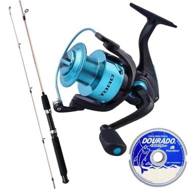 Imagem de Molinete Toro 4000 3 Rolamentos E Vara Para Pescaria Pesada - MARURI, 