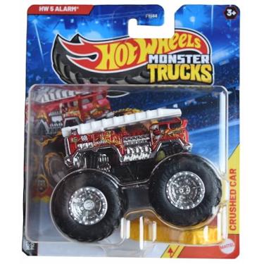 Imagem de Hot Wheels Monster Trucks HW 5 Alarm, Monster Trucks Live 1/8 Includes Crushed car