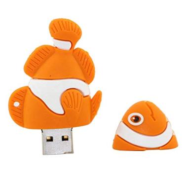 Imagem de 4 GB Orange Fish Modelo USB Flash Drive PenDrive USB Stick Armazenamento de Memória Externa Pen Drive USB Flash Drive USB Memory Stick Pen Drive U Disk