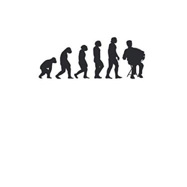 Imagem de Akkordeon Notizbuch: Akkordeon Evolution Ziehharmonika Akkordeonist / 6x9 Zoll / 120 karierte Seiten Seiten
