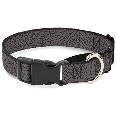 Imagem de Buckle-Down Coleira de cachorro com estampa de martingale cinza Elephant Crackle com 3,8 cm de largura - serve para pescoços de 40,6 a 58,4 cm - Médio