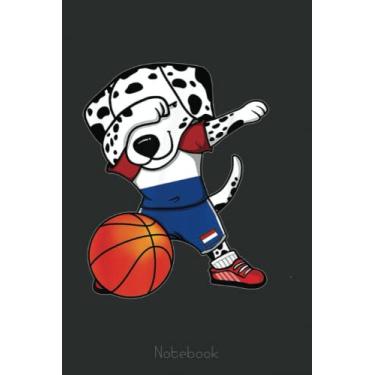 Imagem de Dabbing Dalmatian Dog Netherlands Basketball Fans Notebook: A blank lined basketball notebook 6x9 in 110 Pages that makes a fun basketball gift for ... women's basketball, team basketball gifts
