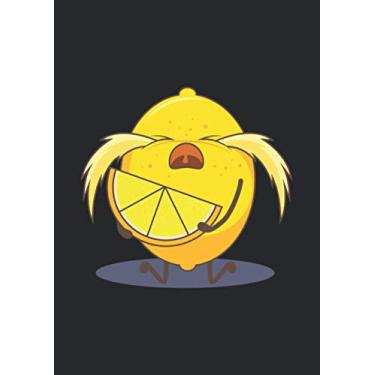 Imagem de Notizbuch A4 dotted, gepunktet, punktiert mit Softcover Design: Zitron weint um Zitronenscheibe Witz Spaß Veggie Veganer: 120 dotted (Punktgitter) DIN A4 Seiten