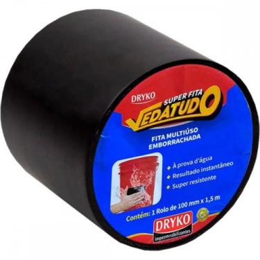 Imagem de Fita Vedatudo Dryko Preta 10X 1,5Mt, Preto