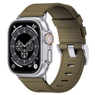 Imagem de Pulseira de relógio de nylon para Apple Watch Ultra 2 de 49 mm, 46 mm, 45 mm, 44 mm e 42 mm (série 1 2 3), pulseiras masculinas respiráveis para Apple Watch Ultra, 10/9/8/7/6/SE/5/4/3/2/1