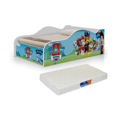 Imagem de mini cama infantil carro em mdf para quarto de menino com colchao d18 