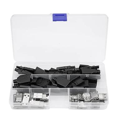 Imagem de Conector USB Com Shell, Conector USB Com Shell 20 Set Tipo A 2.0 Conector USB 4 Pinos Adaptador de Tomada Cabos USB, Refrigeradores de Laboratório