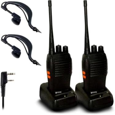 Imagem de Kit 2 Rádio Walkie Talkie Comunicador 16 Canais 12km - Longa Distância, Comunicação Eficiente