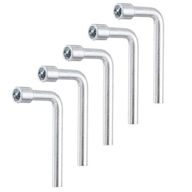 Imagem de HARFINGTON 5 peças chave de soquete sextavada aberta angular em forma de l 7 mm de aço carbono métrico de extremidade única chaves de soquete de 6 pontos para reparo geral, tubulação de bicicleta,