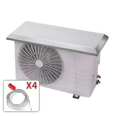 Imagem de FWTXZTER Capa De Ar Condicionado Para Unidades Externas, Escudo De Bomba De Calor Para Neve E Gelo, Proteção De Unidade Mini Split De Aço Inoxidável, Folha De Chuva Para Compressor De Ar Condicionad
