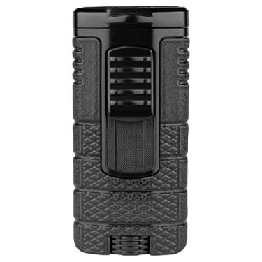 Imagem de Xikar Isqueiro Tático Potente Com Chama Tripla E Clipe De Bolso, Projetado Para Desempenho, Clipe De Bolso Removível, Chamas De Jato Angulares, Corpo De Metal Ergonômico, Preto