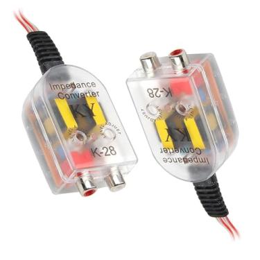Imagem de Neferta Pack-2 CD Player automotivo de alto a baixo chicote modificado, saída de alto-falante para controle de linha RCA, conversor de saída de alta frequência para baixa frequência, universal para
