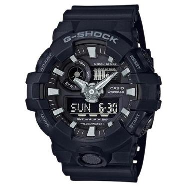 Imagem de Relógio de Pulso Masculino Marca Casio G-Shock Anadigi Preto Vermelho 