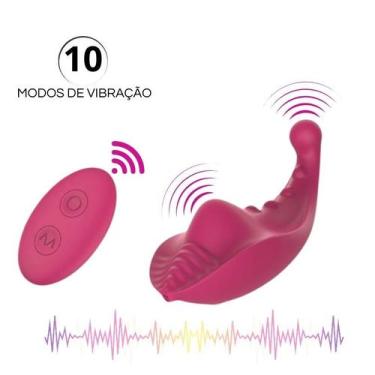Imagem de Vibrador Estimulador Clitoriano com 10 Modos de Vibração e Controle Re