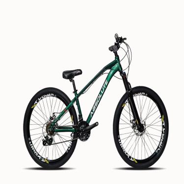 Imagem de Bicicleta Absolute Brutus Verde Aro 26 Câmbios Shimano 21velocidades Vmaxx Pneu 2.125