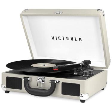 Imagem de Vitrola Toca Discos 3 Velocidades, sem fio, com USB, 45 RPM, 110v, VICTROLA VSC 550BT LTG, Branco