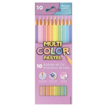 Imagem de Lápis de cor Tons Pastel Multi Color EcoLápis com 10 cores - Multicolo