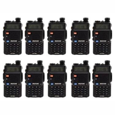 Imagem de Kit 10 Rádio Comunicador Walkie-Talkie Baofeng Bf-Uv-5r - boafeng - Ra