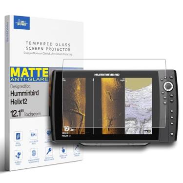 Imagem de INNOSURE Protetor de tela de vidro temperado premium projetado para Humminbird Helix 12 Fish Finder G1/G2/G3/G4 Acessórios de tela sensível ao toque de 12,1 polegadas 9H antiarranhões/brilho (fosco)