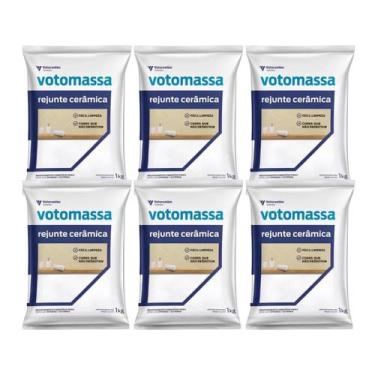 Imagem de Kit 6 unidades - rejunte flexivel votomassa branco 1kg votorantim - 00