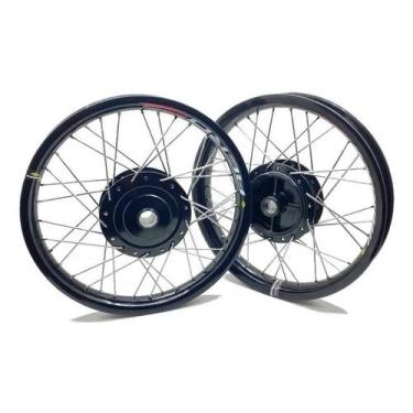 Imagem de Par Roda Aro Monaco Cubo Preto Titan Fan 150 Start 150 160