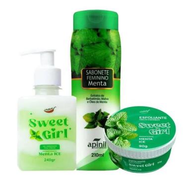 Imagem de Kit com Hidratante Gel Sweet Girl Esfoliante Sweet Girl e Sabonete Ínt