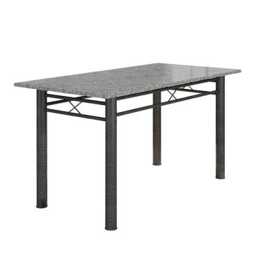 Imagem de Mesa de Jantar Retangular 6 Lugares Tampo em Granito Copa Cozinha Vitoria Fabone 75x150x15cm preto