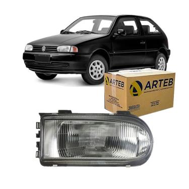 Imagem de Farol H4 Mascara Cinza G2 Lado Direito Arteb Volkswagen Gol 1995 A 2003