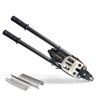 Imagem de Pistola de anel manual WOODPECKER C50 calibre 11 resistente, coroa de 3,5 cm, diâmetro de fechamento de 13,5 a 14 mm, ferramenta de anel de porco com sistema de alimentação automática para gabião