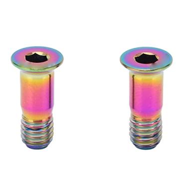 Imagem de Risco Qanyegn 2pcs M5x14.2mm Bicicleta traseira parafuradores do desviador traseiro, parafusos de rolo guia do câmbio de bicicleta, parafusos de bicicleta para a bicicleta de