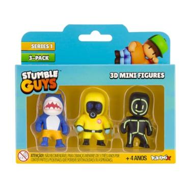 Imagem de Brinquedos Estrela, Stumble Guys, Kit Figuras 3D Shark, Hazmat NBC, Glowman, Multicolor
