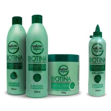 Imagem de Kit Biotina Salon Maycrene D-pantenol E Queratina + Tonico