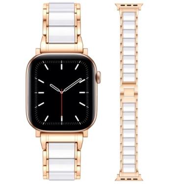 Imagem de Getino Pulseira feminina para Apple Watch Watch séries 10, 9, 8, 7, 6, 5, 4, 3, 2 e 1 de 40 mm, 41 mm, 38 mm, 44 mm, 45 mm, 46 mm, 49 mm, ultra SE